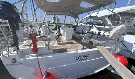 Heck Aussenaufnahme der Oceanis 46.1 "Sophia" in Can Pastilla auf Mallorca