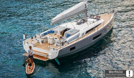 Heck Steuerbord Deck Aussenaufnahme einer Oceanis 46.1 in Heiligenhafen