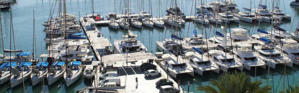 Überblick auf die Marina Naviera Balear in Palma auf Mallorca