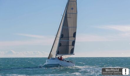 Heck Aussenaufnahme einer Sun Odyssey 380 in Biograd in Kroatien