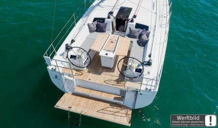 Cockpit Aussenaufnahme einer Oceanis 40.1 in Punat in Kroatien