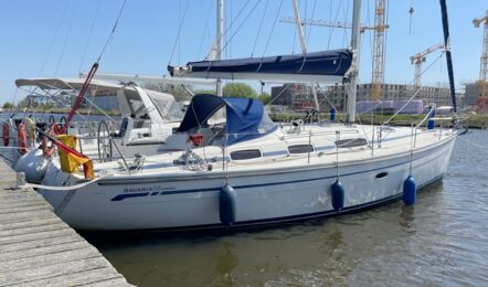 Steuerbord Aussenaufnahme der Bavaria 38 cruiser "Käte" in Barth