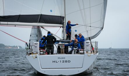 Heck Aussenaufnahme der Dehler 46 SQ "Hugo" in Flensburg