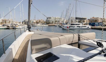 Deck Bug Aussenaufnahme der Moody 54DS Adventuro in Can Pastilla auf Mallorca