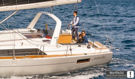 Backbord Cockpit Aussenaufnahme einer Oceanis 41.1 in Heiligenhafen