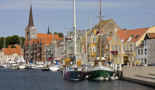 Sonderburg Stadthafen von Segelrevier von Flensburg aus