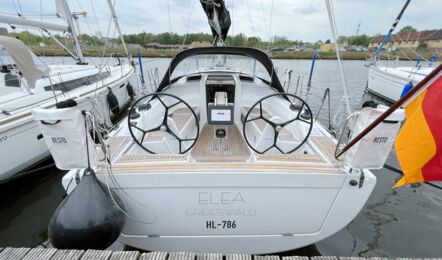 Heck Aussenaufnahme der Hanse 348 "Elea" in Barth