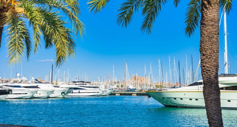 Palmas Promenade direkt entlang der zahlreichen Marinas