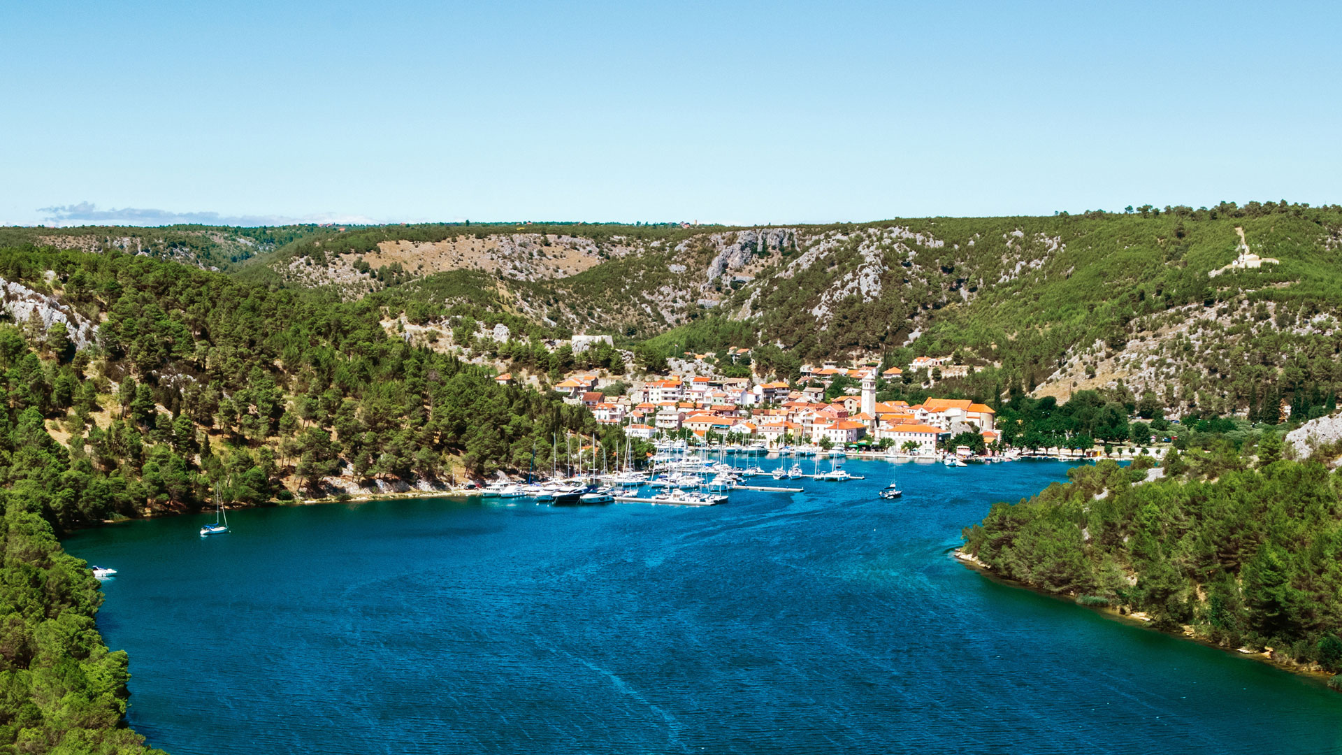 Törnvorschlag 1 ab Rogoznica: Blick auf Skradin